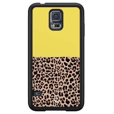 Samsung Galaxy S5 hoesje - Luipaard geel