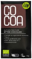 Cocoa Reep RAW Chocolade Puur Authentiek Bitter 50 gram - thumbnail