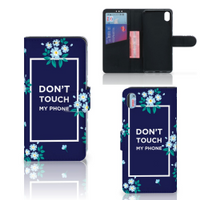 Xiaomi Redmi 7A Portemonnee Hoesje Flowers Blue DTMP - thumbnail