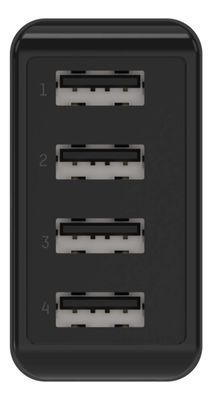 Ansmann HomeCharger HC430 USB-oplader 30 W Thuis Uitgangsstroom (max.) 6000 mA Aantal uitgangen: 4 x USB 2.0 bus A