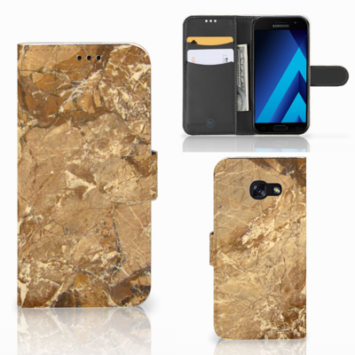 Samsung Galaxy A5 2017 Bookcase Marmer Creme