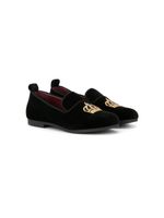 Dolce & Gabbana Kids slippers à broderies - Rouge