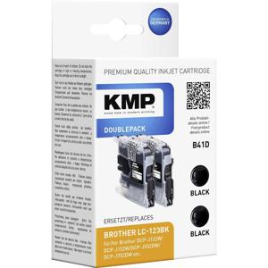 KMP Inktcartridge vervangt Brother LC-123BK Compatibel 2-pack Zwart B41D 1525,0021