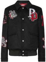 Philipp Plein veste bomber à patch logo - Noir