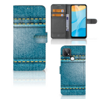 OPPO A15 Wallet Case met Pasjes Jeans