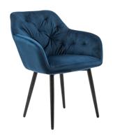 Artistiq Eetkamerstoel 'Laila' Velvet, kleur Blauw