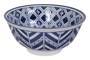 Tokyo Design Studio - Mixed Bowls - Blauw/Witte Kom - 14.8 x 7cm 500ml