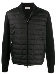 Moncler veste à empiècement matelassé - Noir