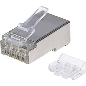 Intellinet Kabel Intellinet Cat6A modulaire RJ45-stekkers Pro Line (50 stuks) 790505 Krimpcontact Aantal polen (sensoren) 8P8C Zilver 50 stuk(s)