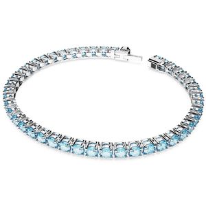 Swarovski 5648929 Armband Matrix zilverkleurig-blauw 5 mm L 17,5 cm