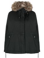 Yves Salomon parka à capuche détachable - Bleu