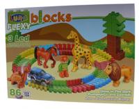 Luna Flexy Blocks Zoo bouwset glow in the dark 86 delig