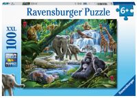 Ravensburger puzzel 100 XXL stukjes Jungle dieren - thumbnail