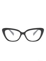 Miu Miu Eyewear lunettes de vue à monture papillon - Noir