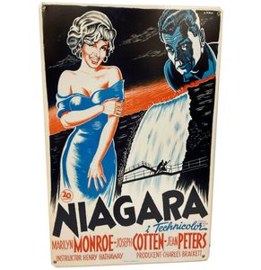 Marilyn Monroe Niagara Movie Poster Metalen Bord 29.5 x 44.5 cm