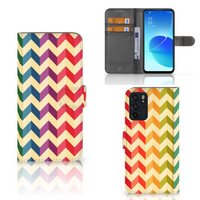 OPPO Reno6 5G Telefoon Hoesje Zigzag Multi Color