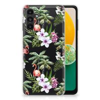 Samsung Galaxy A13 | A04s TPU Hoesje Flamingo Palms - thumbnail