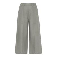 Comfortabele culotte van linnen, bleekgroen 46