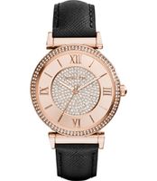 Horlogeband Michael Kors MK2376 Leder Zwart 18mm - thumbnail