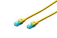 DIGITUS LAN kabel Cat 5e - 2m - CCA netwerkkabel met RJ45 - U/UTP niet afgeschermd - compatibel met Cat-6 & Cat-5 - geel