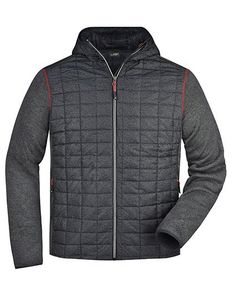 James+Nicholson JN772 Heren Knitted Hybrid Jacket