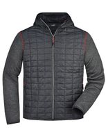 James+Nicholson JN772 Heren Knitted Hybrid Jacket - thumbnail