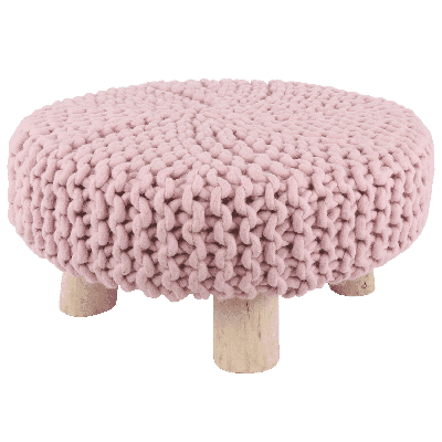 Kruk Caro Ø60 x 25 cm licht roze