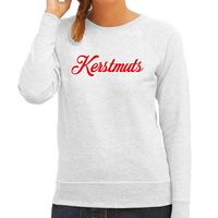 Kerstmuts foute Kerstsweater / Kersttrui grijs voor dames 2XL  -