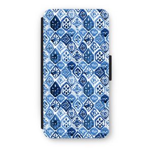 Blauw motief: iPhone 8 Plus Flip Hoesje