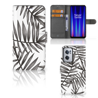 OnePlus Nord CE 2 Hoesje Leaves Grey - thumbnail