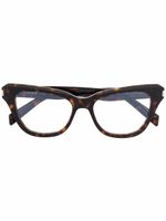 Saint Laurent Eyewear lunettes de vue à monture papillon - Marron - thumbnail