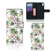Sony Xperia L3 Telefoonhoesje met Pasjes Flamingo Palms