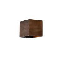 QAZQA Landelijke wandlamp walnoot hout - Transfer