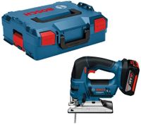 Bosch Blauw GST 18 V-li B accu decoupeerzaag | 4.0Ah Li-Ion + lader GAL 18 V-40 in L-Boxx - 06015A6106