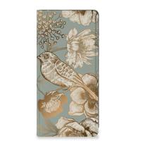 Smart Cover voor Motorola Moto G34 Vintage Bird Flowers