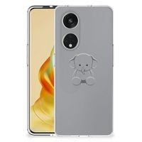 OPPO Reno8 T 5G Telefoonhoesje met Naam Grijs Baby Olifant