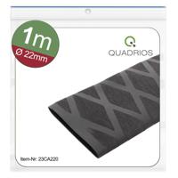 Quadrios 23CA220 Krimpkous zonder lijm Zwart 22 mm 11 mm Krimpverhouding:2:1 1 m