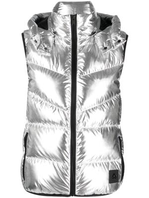 Moose Knuckles Bodywarmer met afneembare capuchon - Zilver Moose Knuckles Bodywarmer met afneembare capuchon - Zilver