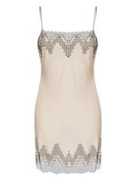 Carine Gilson Calais-Caudry lace slip dress - Tons neutres