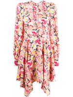 Stella McCartney robe asymétrique à fleurs - Rose