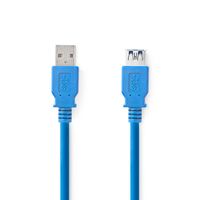 Nedis USB-Kabel | USB-A Male | USB-A Female | 5 Gbps | 2 m | 1 stuks - CCGB61010BU20 CCGB61010BU20