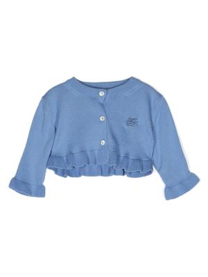 ETRO KIDS Vest met ruches en patroon - Blauw