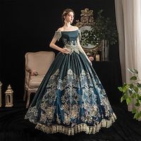 Gotisch Rococo Victoriaans Geïnspireerd door vintage Jurken Feestkostuum Gemaskerd Bal Prinses Shakespeare Grote maten Dames Effen Kleur Baljurk Kerstmis Feest Maskerade Bruiloft Kleding Lightinthebox