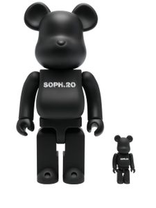 MEDICOM TOY lot Be@rbrick Sophnet 20th Anniversay 100% et 400% - Noir