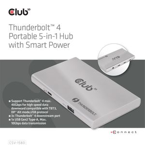 CLUB3D csv-1580 Docking Thunderbolt 4 Zilver