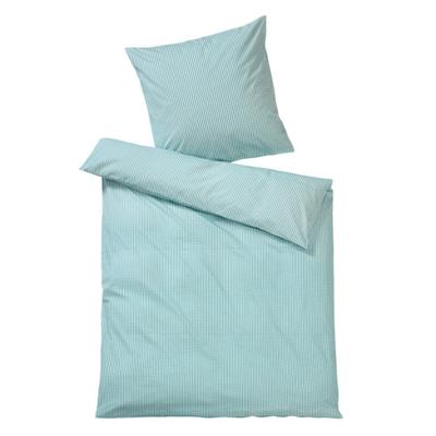 Linon beddengoed-collectie, geblokt, watergroen 135 x 200 cm