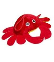 LG Imports knuffel krab 15 cm pluche rood
