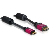 Delock 84338 Kabel High Speed HDMI met Ethernet - HDMI A male > HDMI Mini-C male 4K 5 m - thumbnail