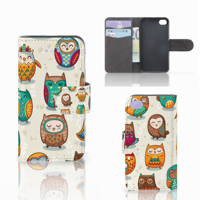 Apple iPhone 4 | 4S Telefoonhoesje met Pasjes Vrolijke Uilen