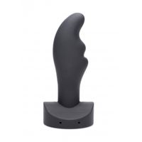 Electro Zinger Rippled E-stim Silicone Plug - Black